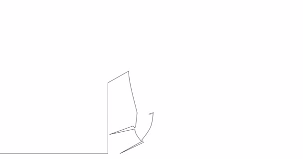 Self Drawing Line Animation Businessman Light Bulb Head Idea Continuous — Vídeo de Stock