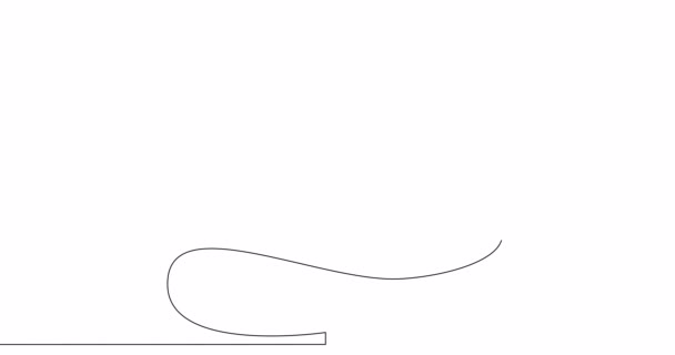 Self Draw Line Animation Top Hat Cylinder Continuous One Line — 비디오