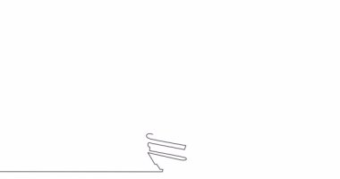 Lambanın içindeki kendi kendine çizim çizen animasyon adamı sürekli tek bir çizgi çizilmiş konsept video