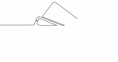 Öz çizim çizgi animasyonu Kredi Bankası Kartları sürekli tek satır çizilmiş konsept video