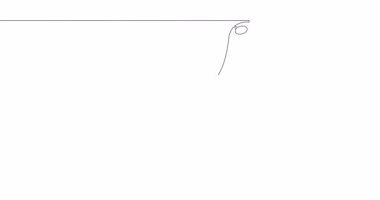 Balık oltasına çizim hattı animasyon doları sürekli tek bir çizgi çizilmiş konsept video