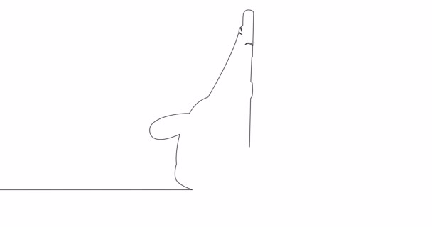 Animasi Gambar Sendiri Vacuum Cleaner Kontinu Satu Baris Gambar Video — Stok Video