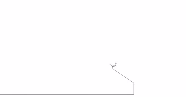 Саморисование Линии Анимации Увеличительное Стекло Вопросительным Знаком Непрерывная Одна Линия — стоковое видео