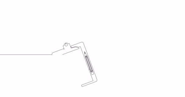 Self Drawing Line Animation Persentase Kontrak Pinjaman Kontinu Satu Baris — Stok Video