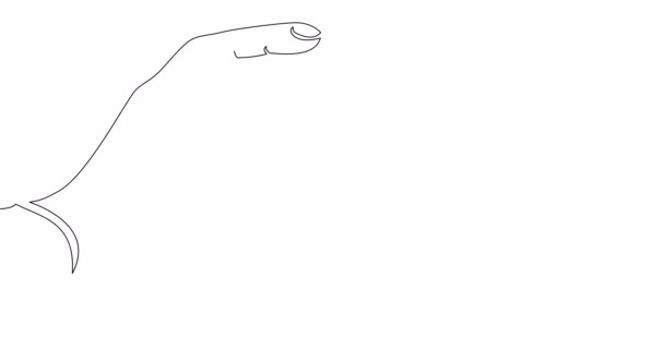 Self Drawing Line Animation Χέρι Κρατώντας Μια Πιστωτική Κάρτα Συνεχή — Αρχείο Βίντεο