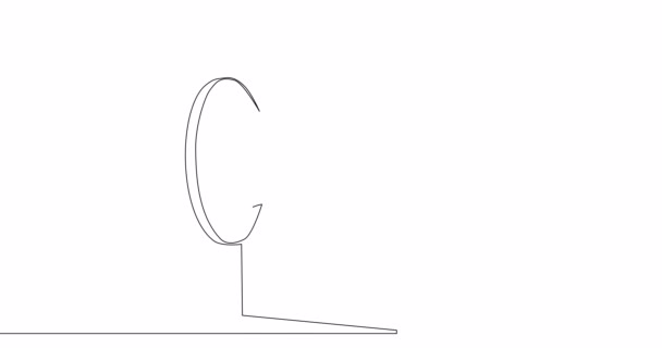 自动绘制线动画洗衣机家用连续一个单行绘制线概念视频 — 图库视频影像