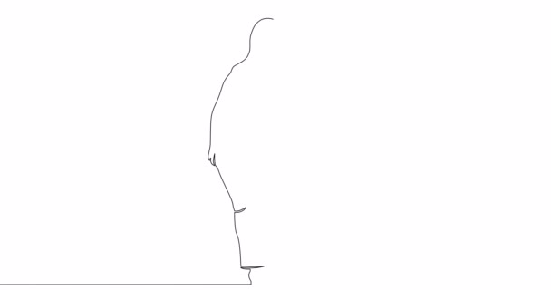 Саморисование Линии Анимации Избыточный Вес Женского Тела Положительный Жир Женщина — стоковое видео