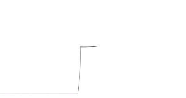 Self Drawing Line Animation Fist Protest Continuous One Single Line — Stock Video