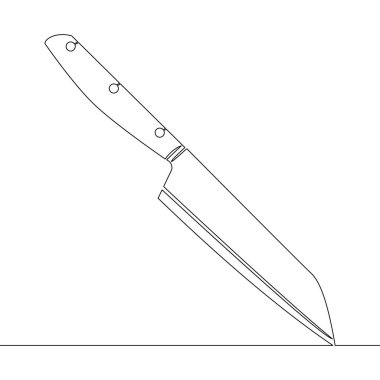 Mutfak bıçağı ikonu vektör illüstrasyonu kavramını aralıksız çizer