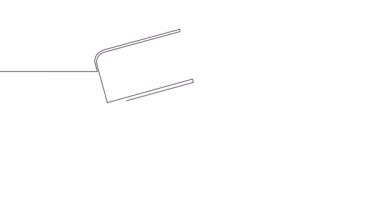 Kendi çizim hattı animasyon fare imleci ve kredi kartı devamlı tek satır çizilmiş konsept video