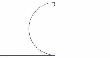 Kendi kendine çizim çizimi animasyonu Radyasyon Sembolü sürekli tek bir çizgi çizilmiş konsept video