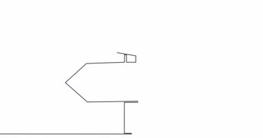 Kendi kendine çizim çizimi Canlandırma Planı A veya B İmza noktası sürekli tek satır çizilmiş konsept video