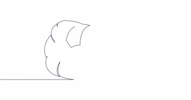 Kendi çizim hattı animasyonu Bulgar biberi sürekli tek çizgi çizilmiş konsept video