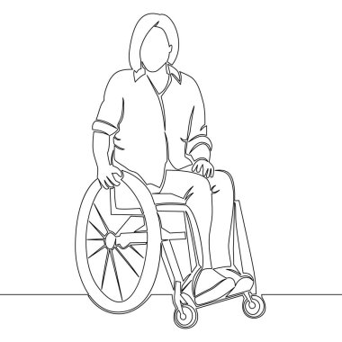 Tekerlekli sandalyedeki Kadın, Erişilebilirlik ve Yetkilendirme vektör çizimi konsepti