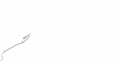 Kendi çizim çizgisi animasyon el barış güvercini serbest bırakır Umut kuşu sürekli tek bir çizgi çizili konsept video