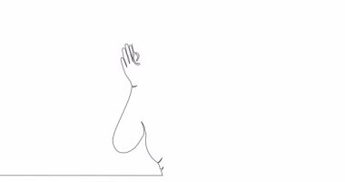 Kendi kendine çizim yapan animasyon genç kız elini kulağının yakınında tutuyor. Tek satır halinde konsept video dinleyen kadın.