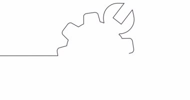 Kendi kendine çizim çizimi animasyon hizmeti araç gereçleri sürekli tek bir çizgi çizilmiş konsept video