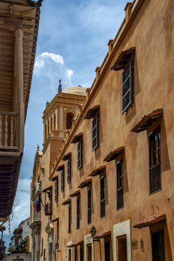 Santa Dominingo, CARTAGENA, COLOMBIA, 20 Şubat 2024. 16. yüzyılda Cartagena şehrinde kurulmuş bir manastır. Şehirdeki en önemli turizm merkezlerinden biridir..