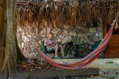 ROSARIO Adaları, CARTAGENA, COLOMBIA, 20 Şubat 2024. Rosario Adaları veya Corales del Rosario, Kartagena 'nın yaklaşık 28 adadan oluşan küçük bir takımadadır..