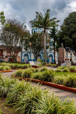 FILANDIA QUINDIO COLOMBIA, 30 _ 12 _ 2014 _ Kolombiya Kahve Bölgesi 'nde bulunan otantik bir kasabadır. Zengin bir kültürel, doğal ve mimari teklifle, gezginler için ideal bir hedef haline geldi..
