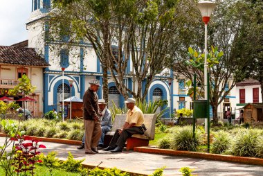 FILANDIA QUINDIO COLOMBIA, 30 _ 12 _ 2014 _ Kolombiya Kahve Bölgesi 'nde bulunan otantik bir kasabadır. Zengin bir kültürel, doğal ve mimari teklifle, gezginler için ideal bir hedef haline geldi..