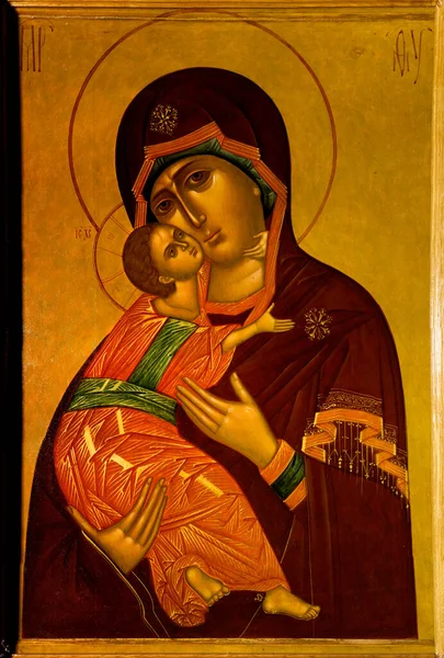 Orthodoxe Icoon Van Moeder Gods Vladimir — Stockfoto