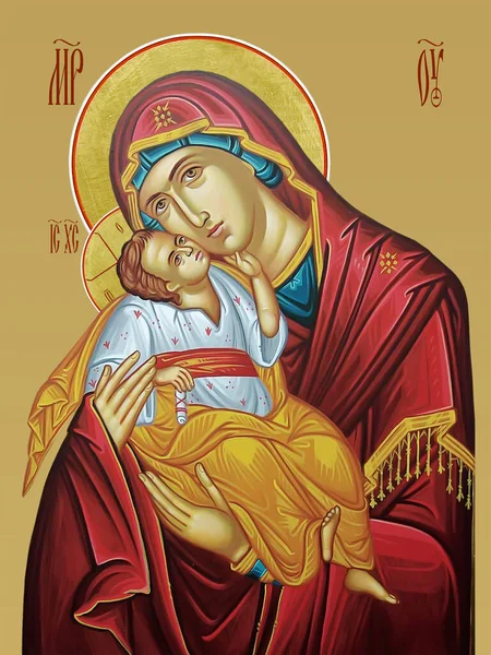 神の母の正教会のアイコン ロイヤリティフリーのストック画像