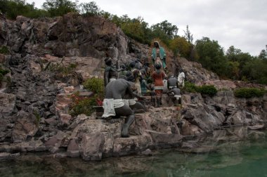 Kızılderililer için anma töreni, Mexico City 'deki Guadalupe Kilisesi' nin Bazilikası.,