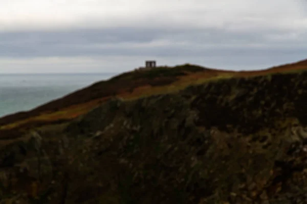 Borrosa Desenfocada Anglesey North Coastal Path Gales Sendero Otoño Otoño —  Fotos de Stock