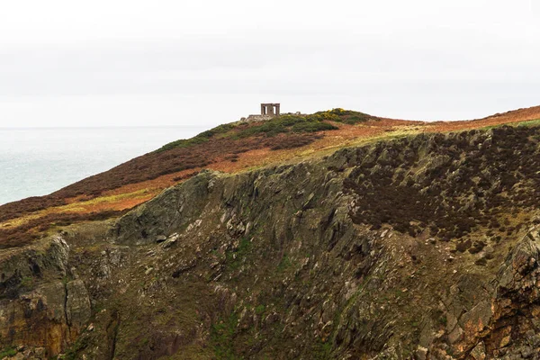 Anglesey North Coastal Path Gales Sendero Otoño Otoño Con Torre — Foto de Stock