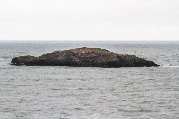 웨일스에서 북쪽에 지점입니다 성공회 해안에 중간쥐나 Ynys Badrig Island — 스톡 사진
