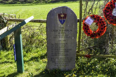 WAREHAM, ENGLAND APR 2 2021 Creech Barrow 7, Doğu Creech, Dorset, manzara