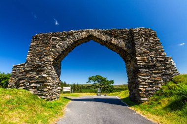 The Arch or Y Bwa a masonry arch once gateway to the Hafod Estate. Also a Dark Sky Discovery Site, near Aberystwyth, Wales, landscape clipart