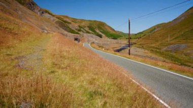 Video, B4574 yolu Cwmystwyth, Ceredigion, Wales, İngiltere, manzara, Yaz Günü