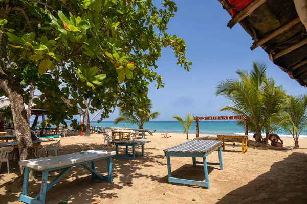 Playa Coson Dominican Republic August 2022 View Typical Rustic Beach — стокове фото