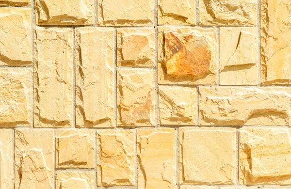 Katı Bej Kahverengi Taş Duvar Özgeçmiş Için Uygun — Stok fotoğraf