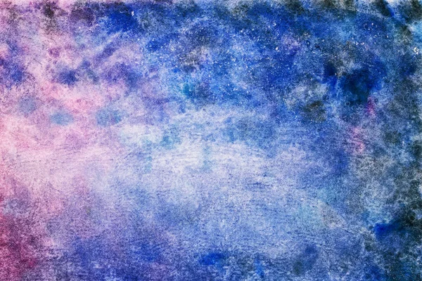 Soyut renkli mavi suluboya arka plan. Dergiler, kitaplar, posterler, kartpostallar, kapaklar ve web sayfaları için yıldızlı karanlık gökyüzü ve boşluk