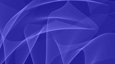 Akan çizgilerin ve hareket halindeki zarif mavi gradyanların yer aldığı soyut dijital sanat