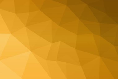 Üst üste binen üçgen şekilleri ve desenleri olan sıcak sarı soyut çokgen arkaplan