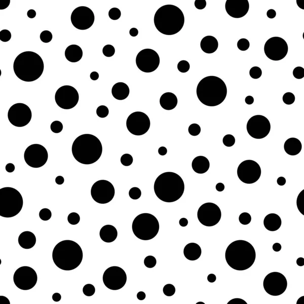 Dots Pattern Black White Seamless Dotted Background — Stock Vector