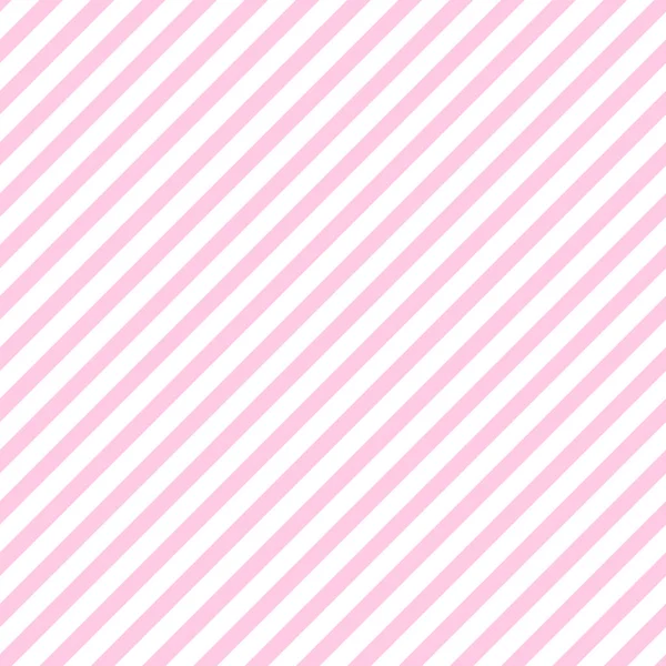 斜めのストライプパターン ピンクとホワイトのシームレスな背景 — ストックベクタ