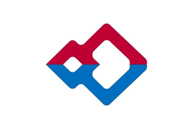 soyut renkli sembol ve beyaz arkaplanda izole edilmiş işaret