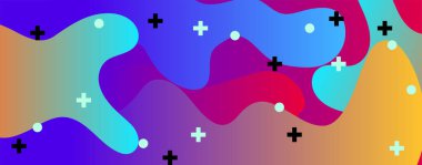 Ağ Tasarımı, Yazdırma, Sunum, afiş, broşür, dergi için Soyut Geometrik Şekiller Renkli Arkaplan. Tasarım