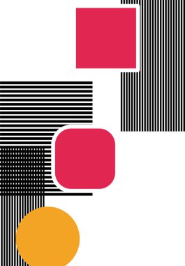 Geometrik tasarım posterleri, şekilli vektör şablonu, modern hipster tarzı.