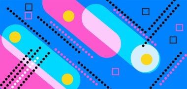 Soyut renkli geometrik afiş arkaplanı. Duvar kağıdı, şablon, poster, kitap kapağı, broşür, broşür, broşür ve broşür için vektör soyut grafik tasarım arkaplan şablonu