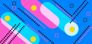 Soyut renkli geometrik afiş arkaplanı. Duvar kağıdı, şablon, poster, kitap kapağı, broşür, broşür, broşür ve broşür için vektör soyut grafik tasarım arkaplan şablonu