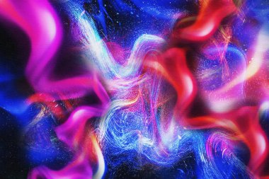 3d soyut renkli fraktal ışık arkaplanı oluşturuluyor 