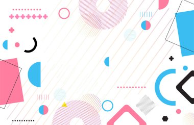 Geometrik şekilli soyut vektör arkaplanı. Kitap kapakları, iniş sayfaları, el ilanları, dergilerin kapak sayfası, markalar, afişler tasarımı, sunumlar için kullanılabilir