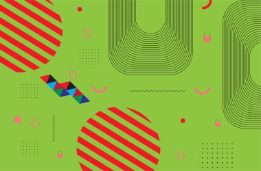 Geometrik soyut arkaplan, Düz Tasarım Soyut Arkaplan. Vektör illüstrasyonu. Şekiller ve öge içeren renk arkaplanı