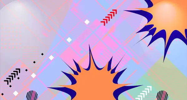 Modèle Abstrait Conception Géométrique Mise Page Formes Affiche Colorée Fond — Image vectorielle